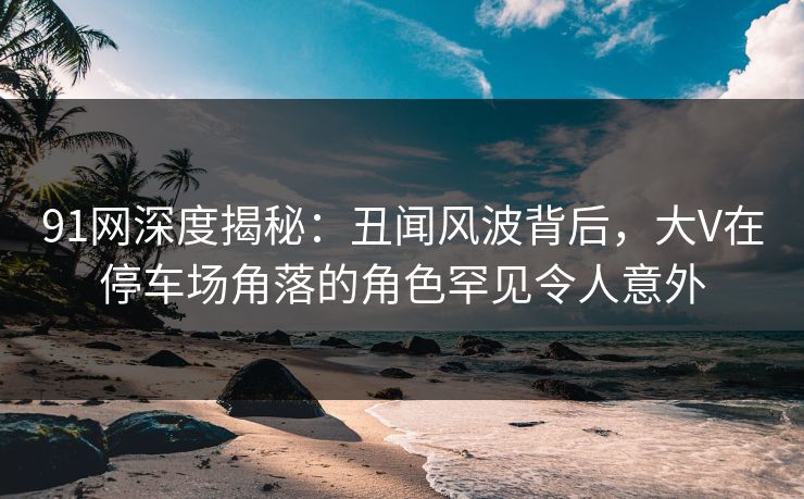91网深度揭秘：丑闻风波背后，大V在停车场角落的角色罕见令人意外