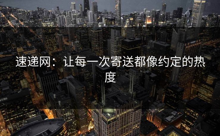 速递网：让每一次寄送都像约定的热度